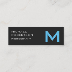 Slim Grey Blue Monogram Fotografe Visitekaartje