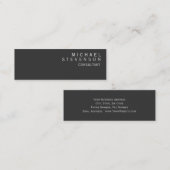 Slim Grey Simple Plain Consultant Visitekaartje (Voorkant / Achterkant)