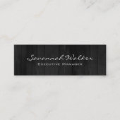 Slim Grey Wood Design Professional Modern Trendy Mini Visitekaartje (Voorkant)