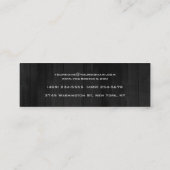 Slim Grey Wood Design Professional Modern Trendy Mini Visitekaartje (Achterkant)