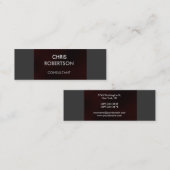 Slim grijs, donkerrood, aantrekkelijk Visitekaartj Mini Visitekaartje (Voorkant / Achterkant)