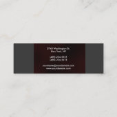 Slim grijs, donkerrood, aantrekkelijk Visitekaartj Mini Visitekaartje (Achterkant)