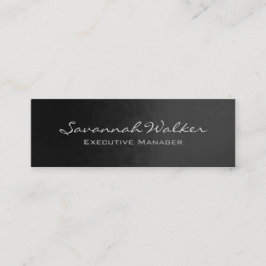 Slim Grijs Handschrift Professioneel Modern Trendy Mini Visitekaartje