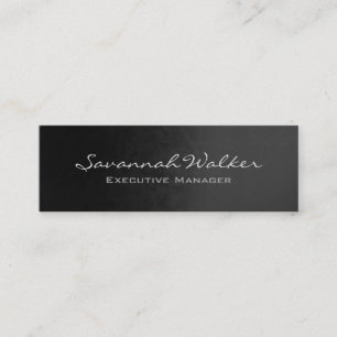 Slim Grijs Handschrift Professioneel Modern Trendy Mini Visitekaartje
