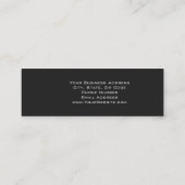 Slim grijs rood monogram trendy moderne vlakte mini visitekaartje (Achterkant)