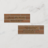Slim handschrift Modern Trend Wall tegen bruin Mini Visitekaartje (Voorkant / Achterkant)