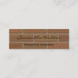 Slim handschrift Modern Trend Wall tegen bruin Mini Visitekaartje