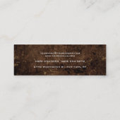 Slim Handschrift Modern Trendy Brown Mini Visitekaartje (Achterkant)