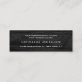 Slim Handschrift Modern Trendy Grey Wood Mini Visitekaartje (Achterkant)