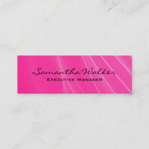 Slim Handschrift Modern Trendy Roze Feminine Mini Visitekaartje