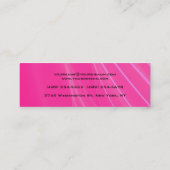 Slim Handschrift Modern Trendy Roze Feminine Mini Visitekaartje (Achterkant)