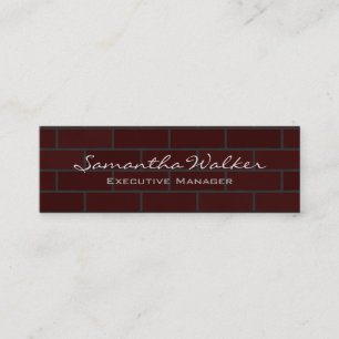 Slim Handschrift Modern Trendy Wall Bricks Mini Visitekaartje