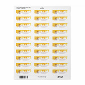 Slim Honey Drip Border Gegraveerde Bij Monogram Etiket (Full Sheet)