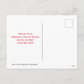 Slim Kat Holiday Wreath Feestdagenkaart (Achterkant)