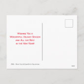 Slim Kat Santa en de glitterboom Feestdagenkaart (Achterkant)