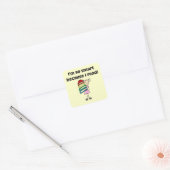 Slim meisje omdat ik lees vierkante sticker (Envelop)