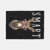 Slim Met Gles Grappige Spreuken Slim-- Fleece Deken (Voorkant (Horizontaal))