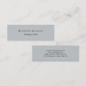 Slim Mini Grey Dubbelzijdig Visitekaartje (Voorkant / Achterkant)