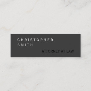 Slim Modern Gray Attorney to Law Visitekaartje