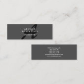Slim Monogram Plain Gray Trendy Visitekaartje (Voorkant / Achterkant)