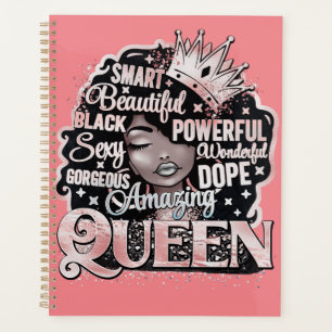 Slim Mooi Verbazingwekkend Zwart Koningin Melanin  Planner
