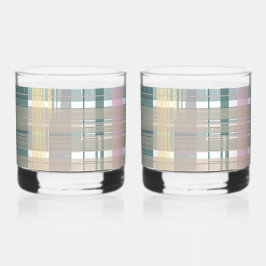 Slim ogende kustvlakke stijlprint whisky glas