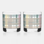 Slim ogende kustvlakke stijlprint whisky glas (Achterkant)