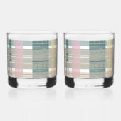 Slim ogende kustvlakke stijlprint whisky glas (Links)