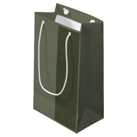 Slim Panel Moss Green Gift Bag – Klein Cadeauzakje (Voorkant Gekanteld)
