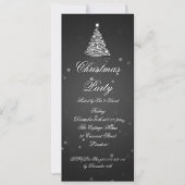 Slim Party Invitation legant Moderne Tree Black Kaart (Voorkant)