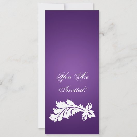 Slim Party nodigt  Ornament uit op Paars Kaart (Achterkant)