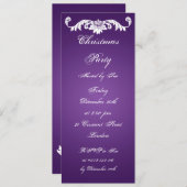 Slim Party nodigt  Ornament uit op Paars Kaart (Voorkant / Achterkant)