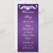 Slim Party nodigt  Ornament uit op Paars Kaart (Voorkant)