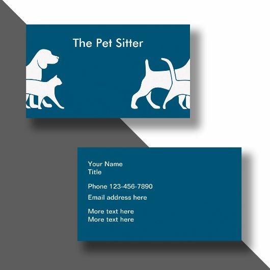 Slim Pet Sitter Visitekaartje Ontwerp