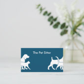 Slim Pet Sitter Visitekaartje Ontwerp (Staand voorkant)