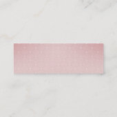 Slim Pink Business Card Mini Visitekaartje (Achterkant)