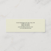 Slim Plain Beige Professional Visitekaartje (Achterkant)