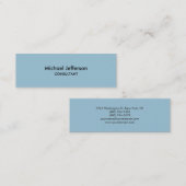 Slim Plain Blue Professional-Visitekaartje Mini Visitekaartje (Voorkant / Achterkant)