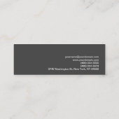 Slim Plain Red Grey Clear Mini Visitekaartje (Achterkant)