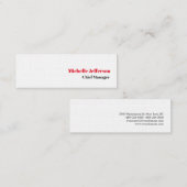 Slim Professional modern Linen Elegant Simple Mini Visitekaartje (Voorkant / Achterkant)