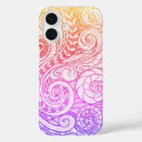 Slim Rainbow Doodle iPhone 16 Hoesje