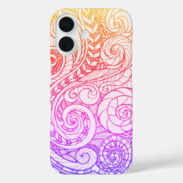 Slim Rainbow Doodle iPhone 16 Hoesje