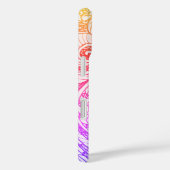 Slim Rainbow Doodle iPhone 16 Hoesje (Achterkant / Rechts)