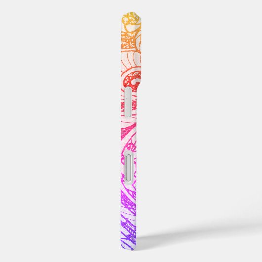 Slim Rainbow Doodle iPhone 16 Hoesje (Achterkant / Rechts)