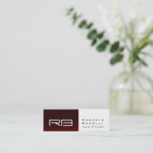 Slim Red White Monogram Hair Stylist Visitekaartje (Staand voorkant)
