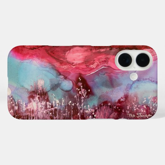 Slim Red World Phone Case iPhone 16 (Achterkant (horizontaal))