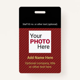 Slim rood en zwart — bedrijfsdiagonaal streep badge