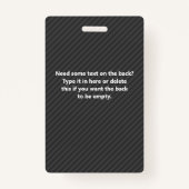 Slim rood en zwart — bedrijfsdiagonaal streep badge (Achterkant)