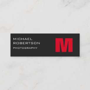 Slim Rood Grijs Monogram Fotograaf Visitekaartje