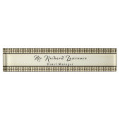 slim rustiek weefsel naambordje (Voorkant)